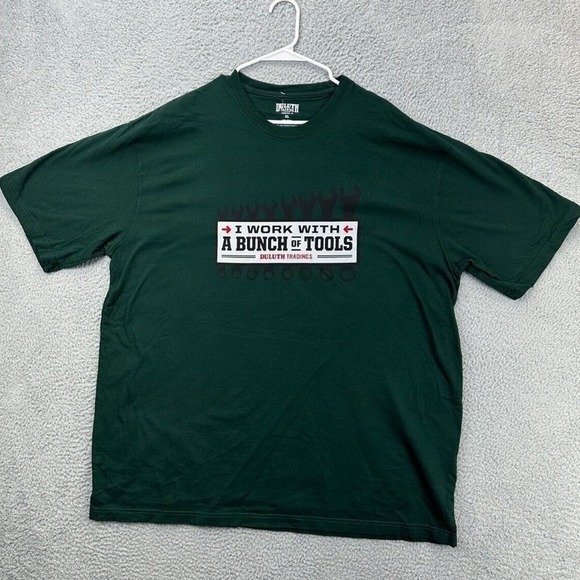 Duluth Trading Co. Shirt Mens XL Longtail T Green Short Sleeve Tee T-Shirt NEW